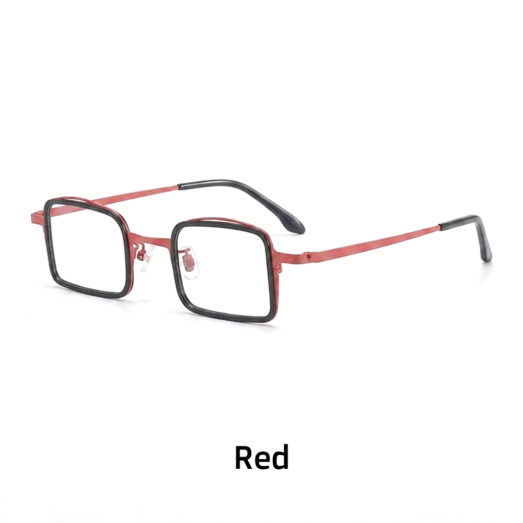 Retro-ultraleichte, modische, quadratische Brillengestelle, nischenfarben, personalisiert, trendig, für Menschen mit Kurzsichtigkeit. Optisches Glas