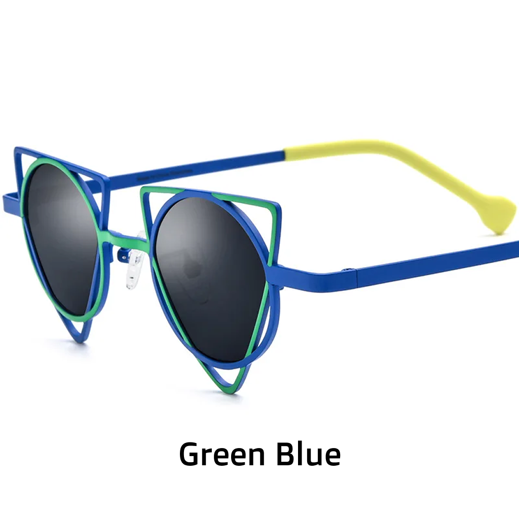 Women's Titanium Polarized Cat-Eye Sunglasses