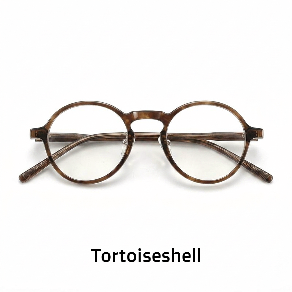 Acetate Round Optical Frames – Unisex Retro Prescription Eyeglasses