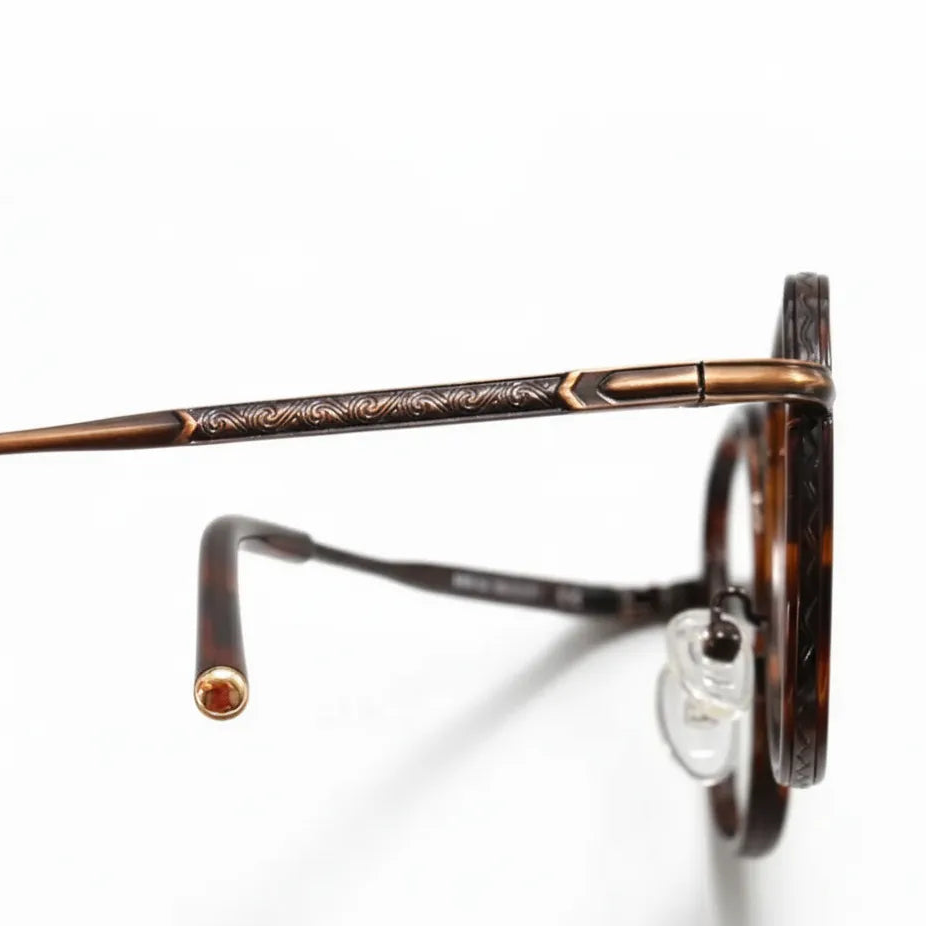 Retro Oval Metal Glasses Frame - Anti-Blue Light Optical