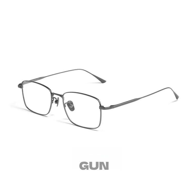 Pure Titanium Square Eyeglasses Frame - Unisex Optical