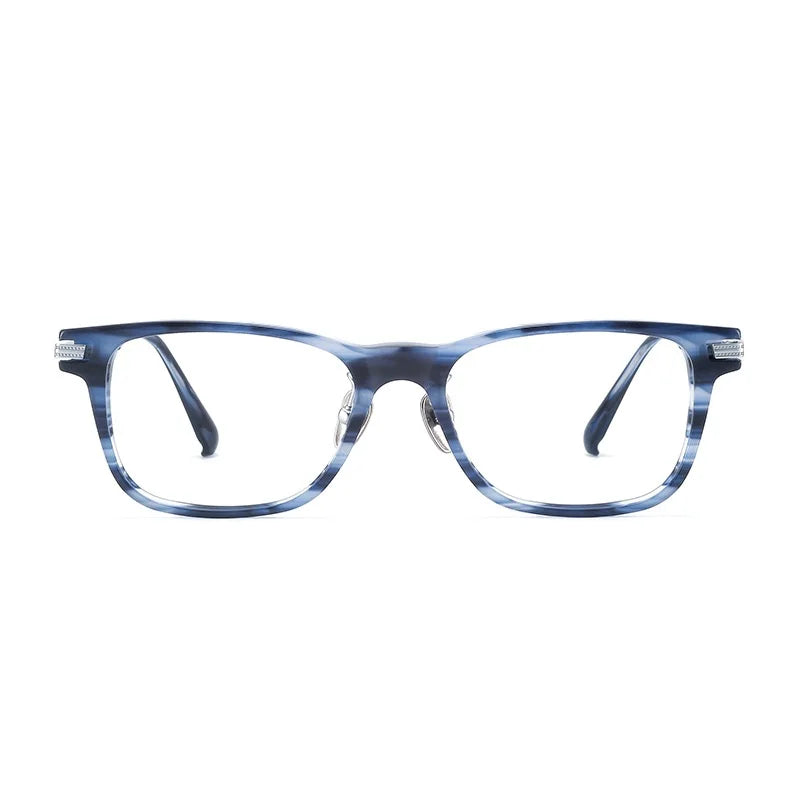 Retro Square Titanium Eyeglass Frame - Lightweight Optical Prescription Glasses