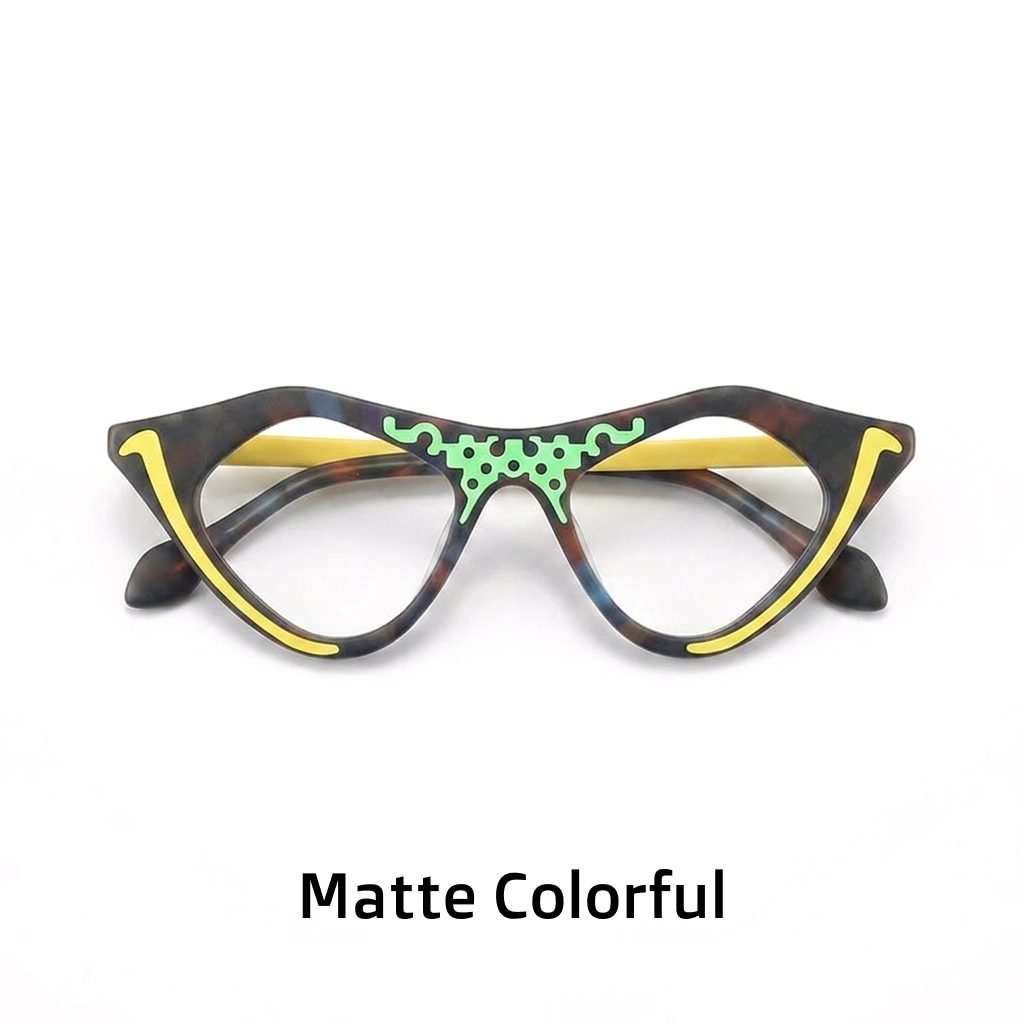 Cat Eye Acetate Optical Frames — Unisex Retro Prescription Eyeglasses