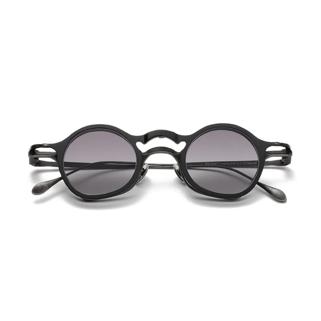 Titanium Round Optical Frames with Magnetic Clip-On Sunglasses – Unisex