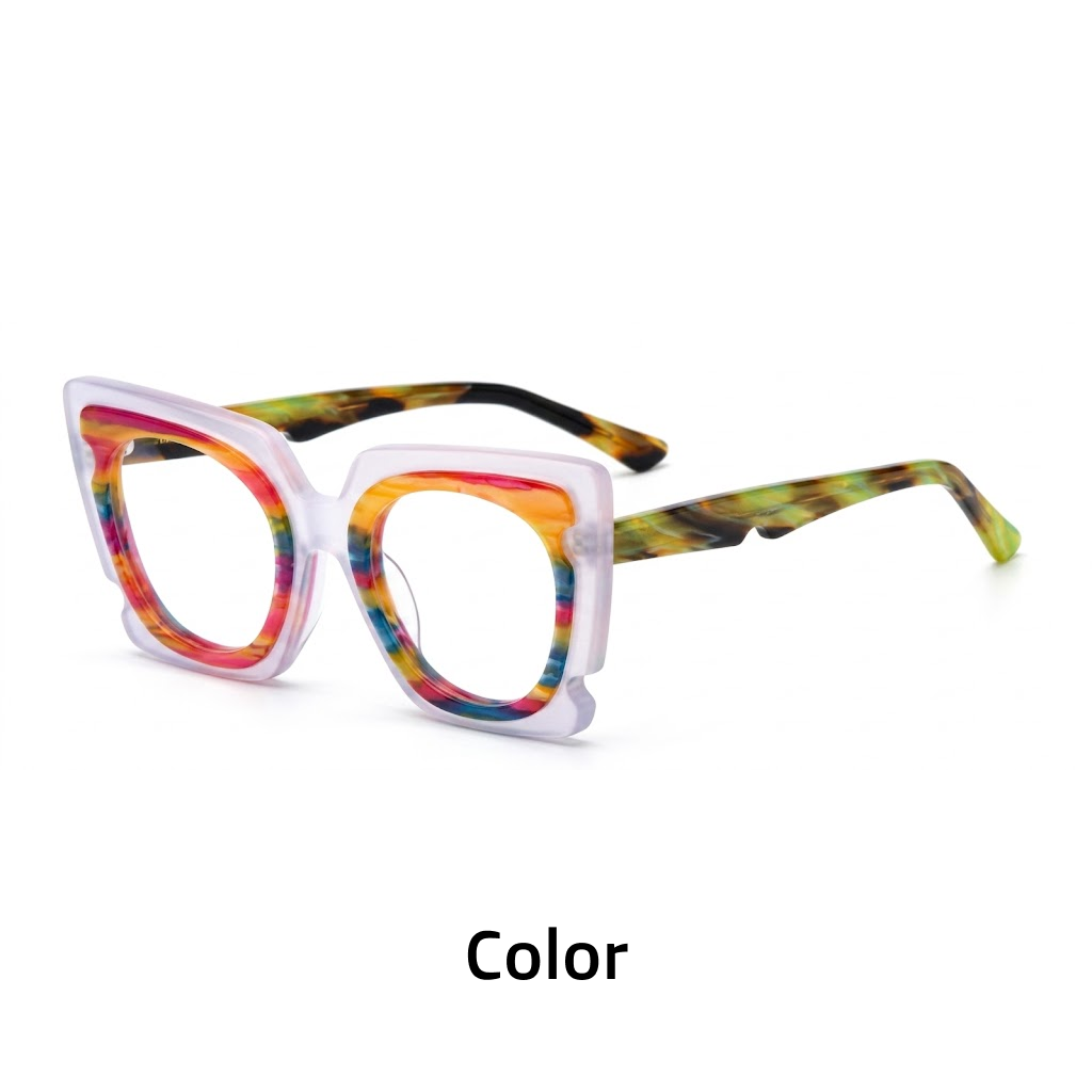 Acetate Cat Eye Glasses Frame – Retro Thick Frame Optical