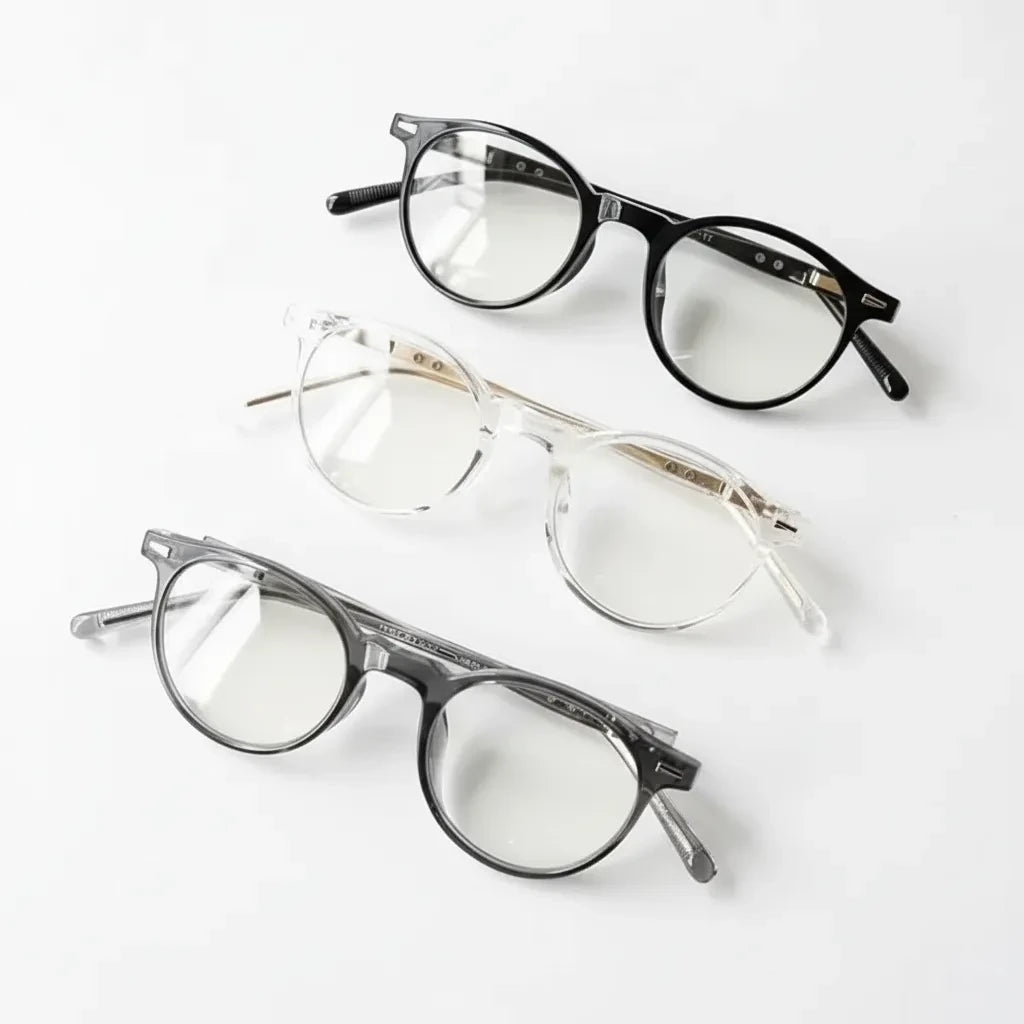 Retro Round Optical Eyeglass Frame - Ultra Light TR Unisex Prescription Glasses