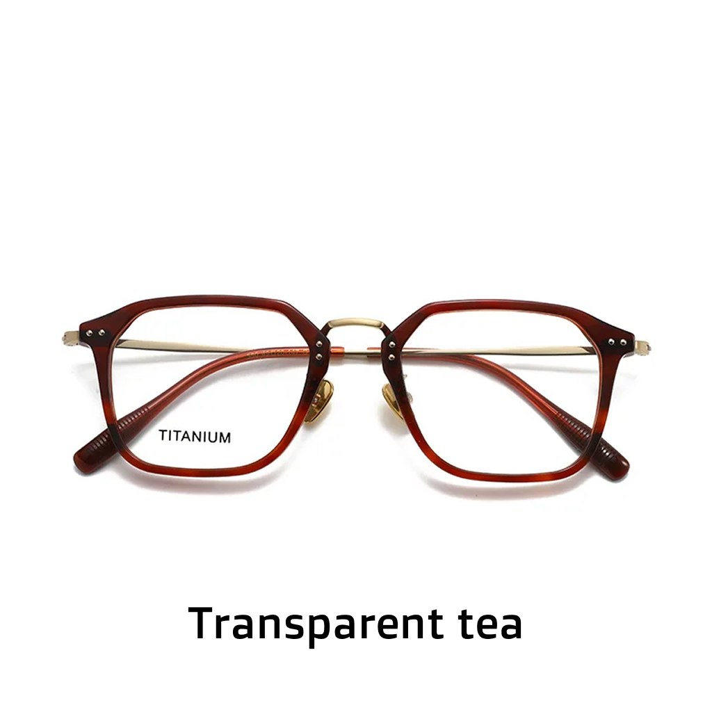 Titanium Square Optical Frames – Vintage Engraved Unisex