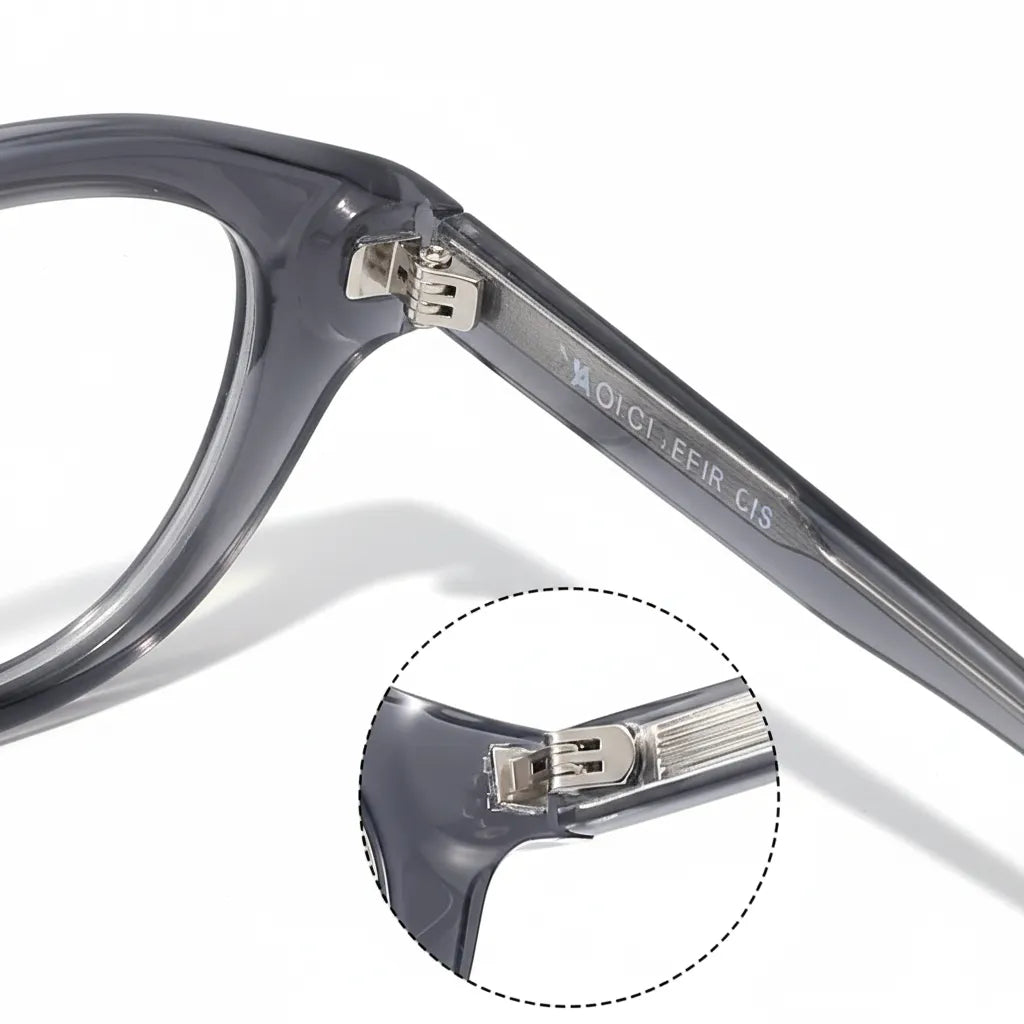 Retro Round Eyeglasses - Panel Splicing Optical Frame