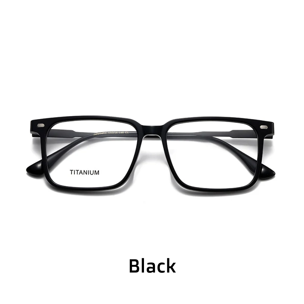 Hochwertige, ultraleichte Titan-Business-Klassiker-Brillenfassung, Retro-Literatur-Jugendmode, quadratische Myopie-optische Brille