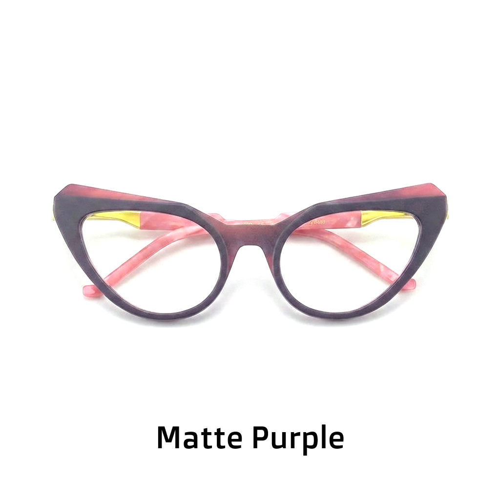 Montature per occhiali da vista da vista in acetato Cat Eye multicolore