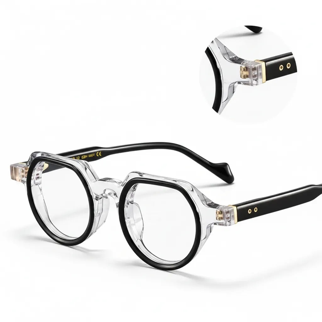 Retro Irregular Acetate Eyeglasses - Optical Prescription Frames