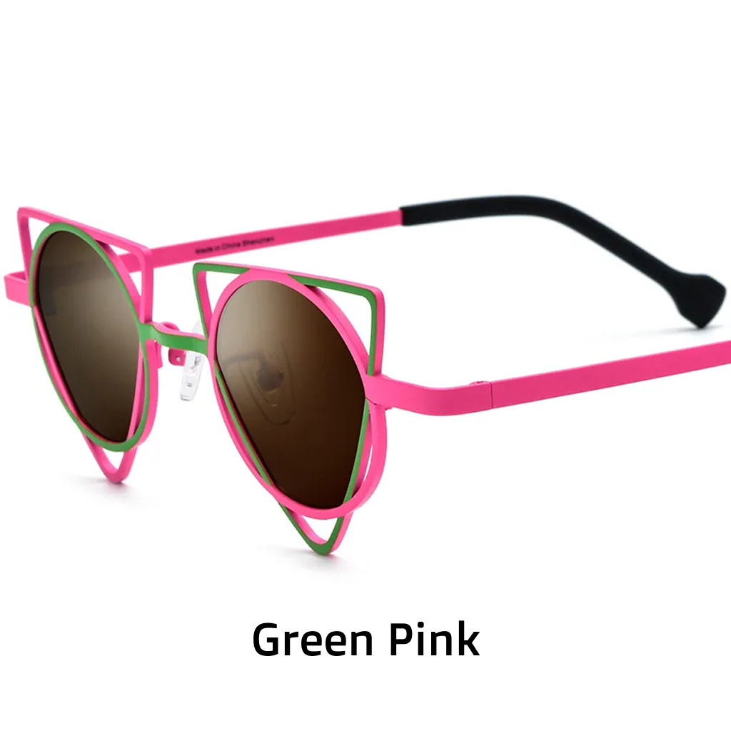 Women's Titanium Polarized Cat-Eye Sunglasses