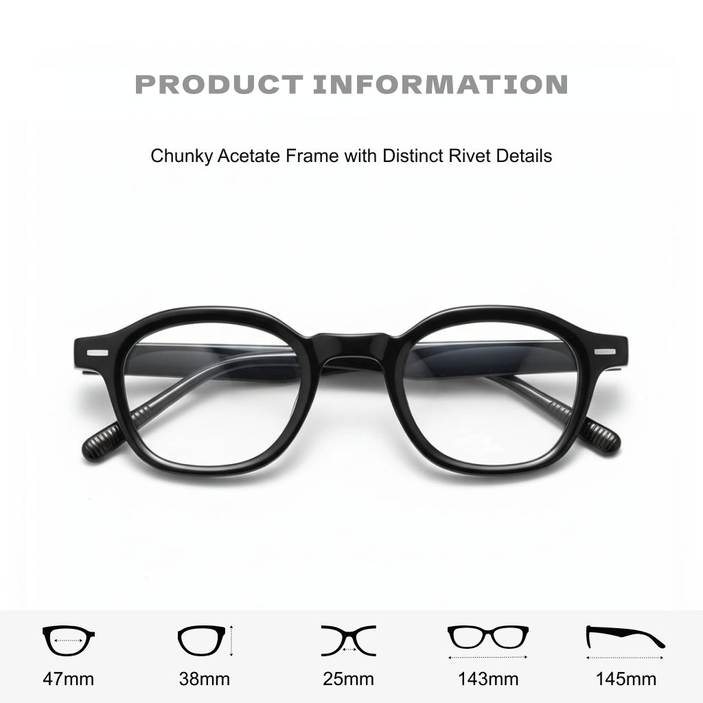 Retro Small Frame Optical Glasses - Ultra Light Unisex Eyewear