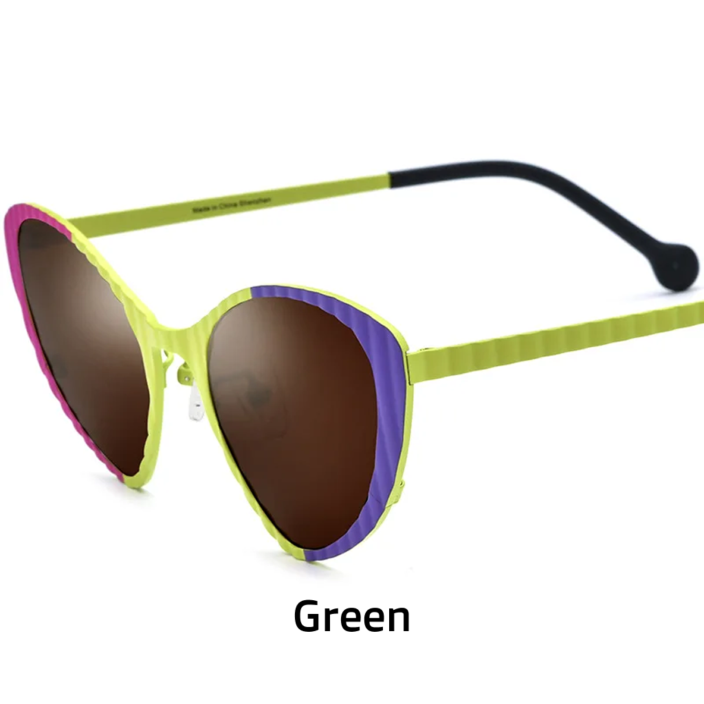 Cat Eye Titanium Polarized UV400 Sunglasses