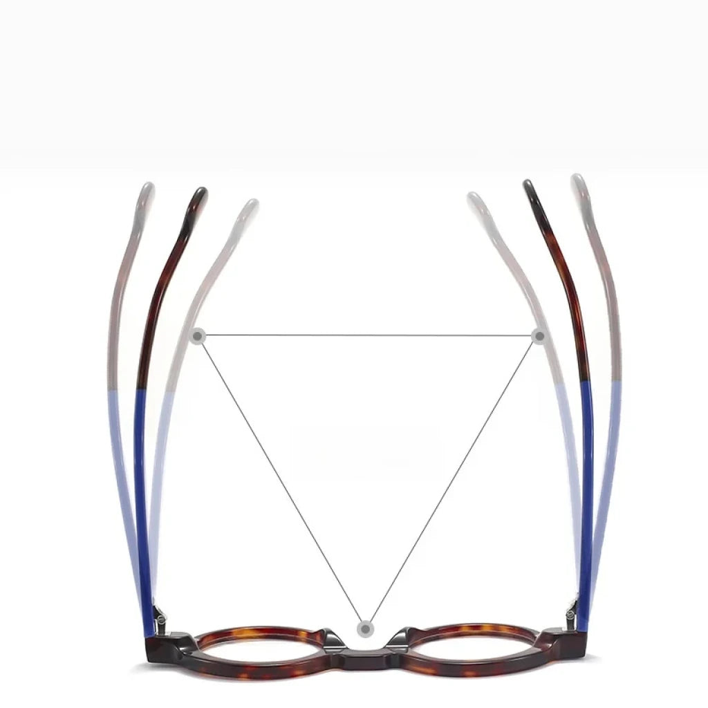 Retro Round Acetate Eyeglass Frame - Unisex Optical Prescription Glasses