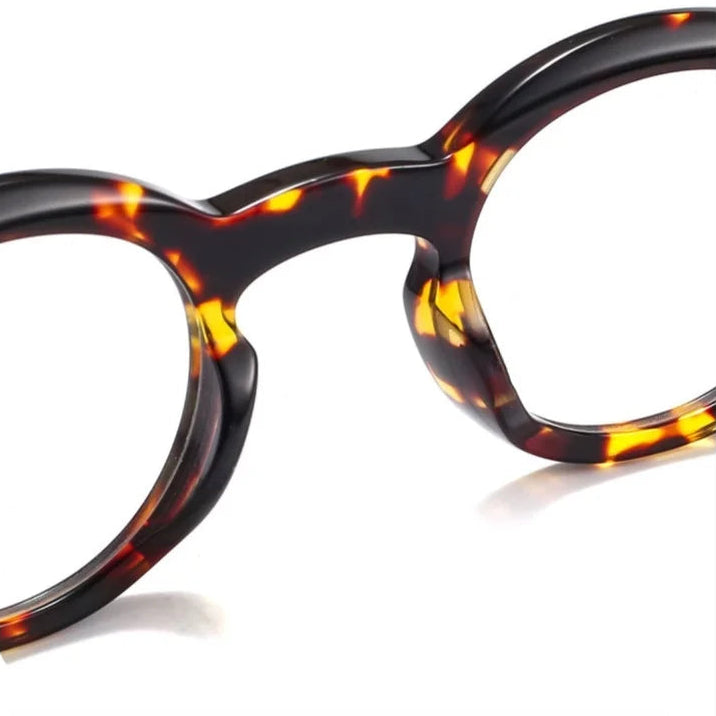 Retro Round Optical Glasses Frame - Unisex Multi-Color Acetate Eyewear