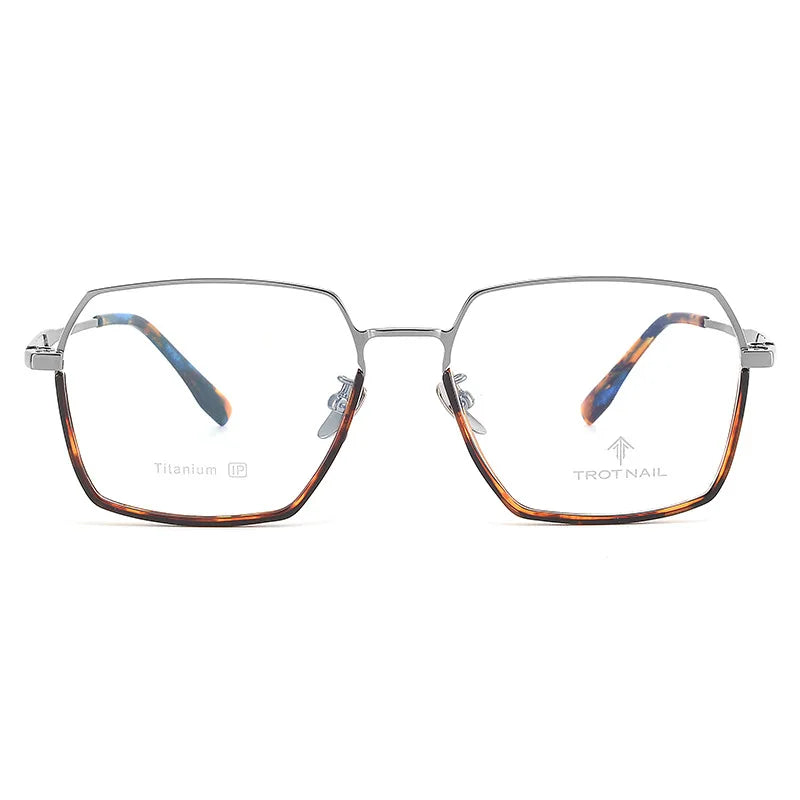 Ultra Light Titanium Eyeglasses - Polygonal Business Frame