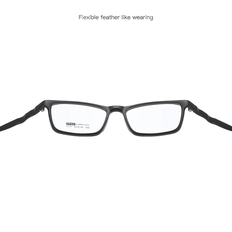 Retro Square PPSU Optical Glasses Frame - Unisex Lightweight Prescription Eyewear