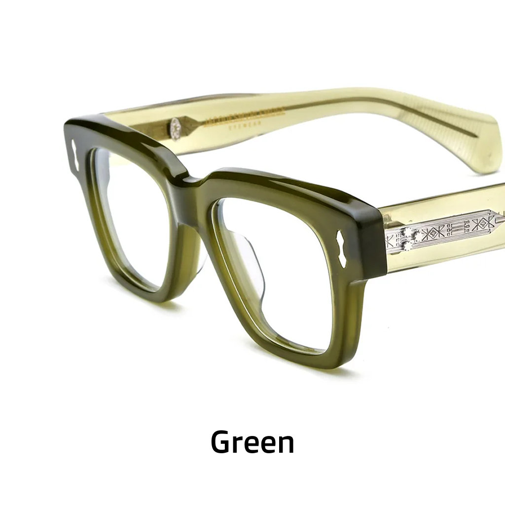 Quadratische Retro-Acetat-Brillenfassungen