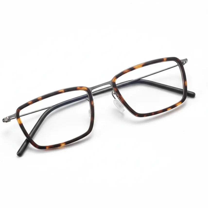 Ultra Light Titanium Eyeglass Frame - Anti Blue Light Square Optical Glasses