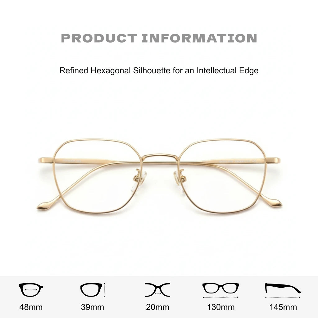 Retro Titanium Eyeglass Frame 316 - Ultra Light Unisex