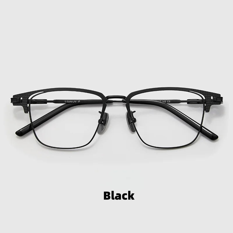 149mm Titanium Eyeglass Frame - Retro Business Optical Prescription Frame ST02