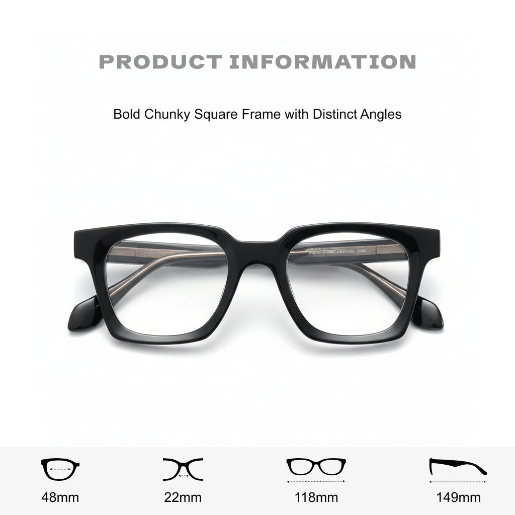TR Polygon Optical Glasses Frame - Unisex Retro Prescription Eyewear