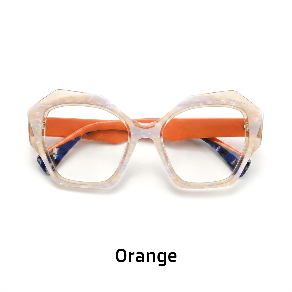 Acetate Large Cat Eye Optical Glasses Frame – Bold Niche Literary Unisex