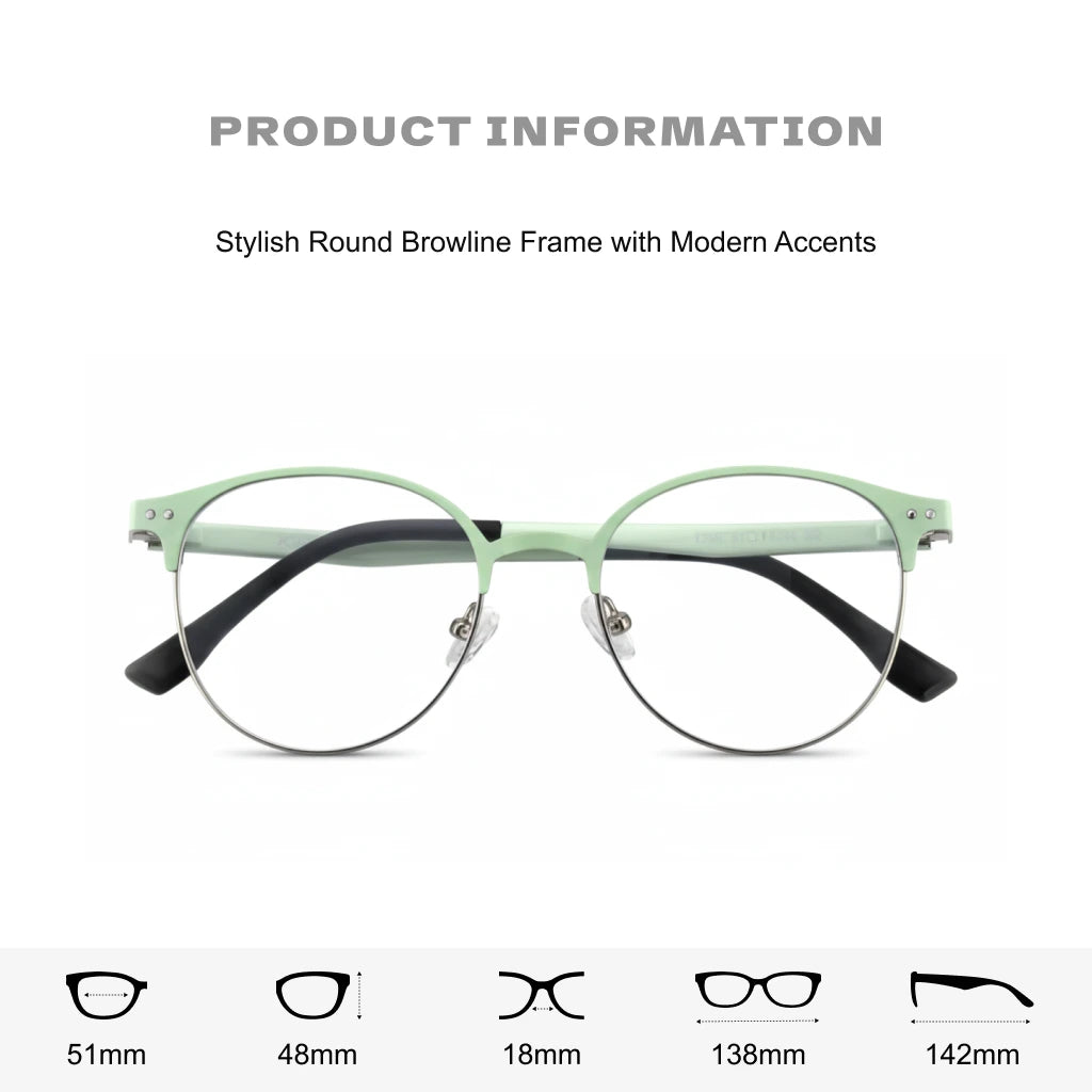 Polarized Magnetic 2-in-1 Round Prescription Sunglasses - Alloy Frame