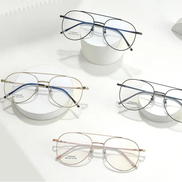 Retro Titanium Eyeglasses - Ultra Light Unisex Optical Frame