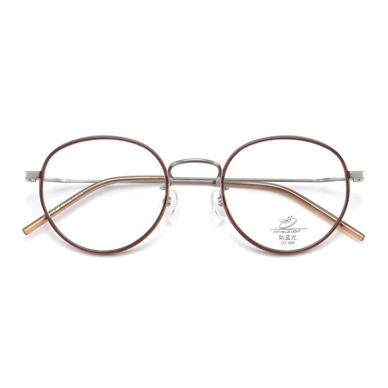 Anti Blue Light Glasses - TR90 Alloy Round Frame Optical Eyewear