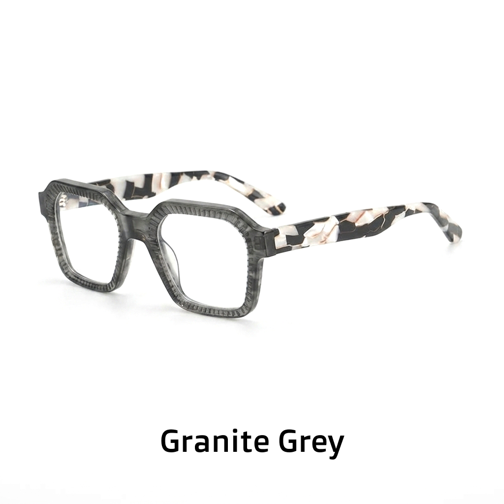 Optische Brillengestelle aus quadratischem Acetat im Retro-Stil