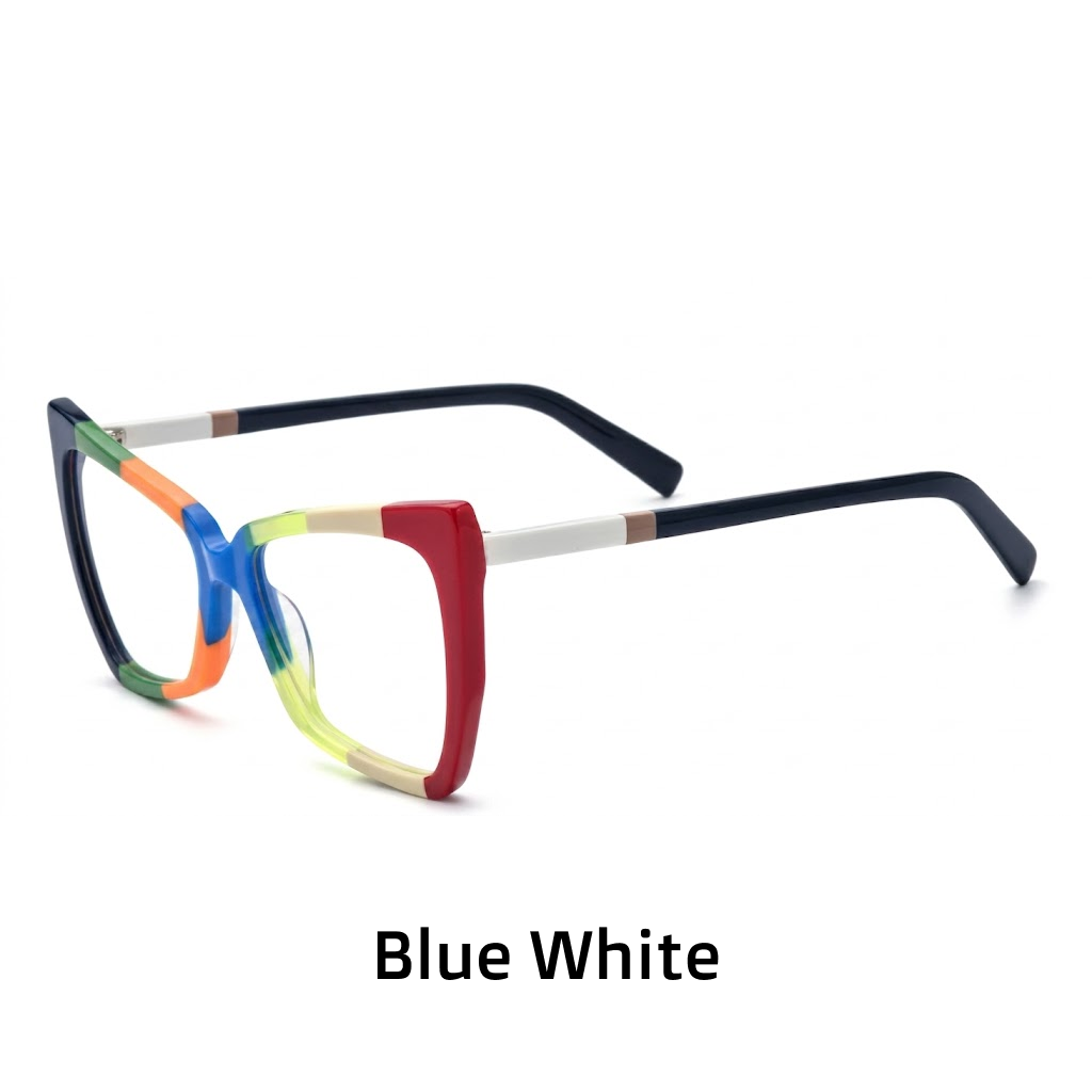 מסגרת משקפיים מרובעת של Cat Eye Acetate – לשני המינים