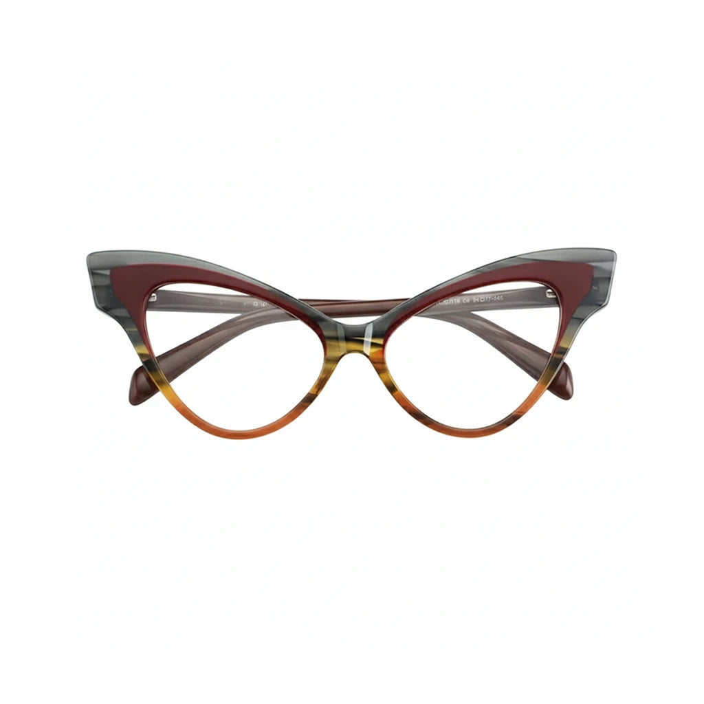 Retro Cat Eye Acetate Eyeglass Frame - Model 21115
