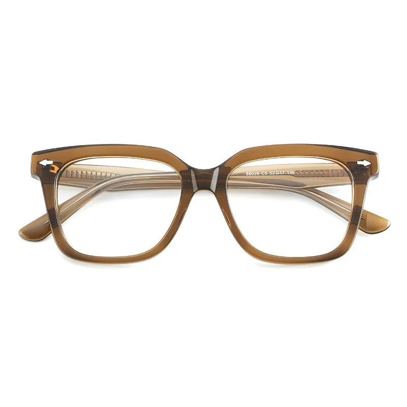 Retro Large Frame Unisex Eyeglasses - Model 88028