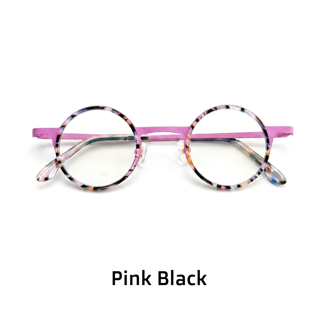 Titanium Round Optical Eyeglass Frames