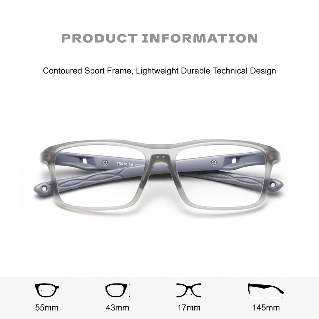 TR90 Ultra Light Sports Eyeglass Frame - Adjustable Anti-Slip Optical Glasses