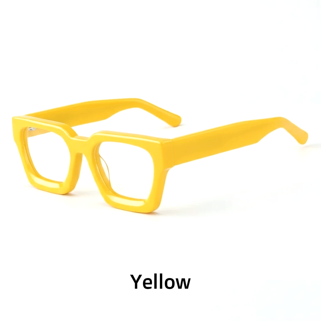 Acetate Retro Square Eyeglass Frames