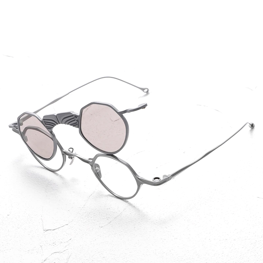 Montatura per occhiali ottici in puro titanio: clip magnetica unisex