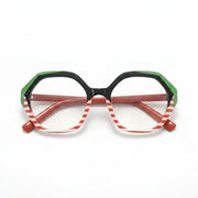 Acetate Square Optical Frames – Unisex Retro Color Block Eyeglasses