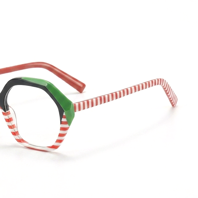 Acetate Square Optical Frames – Unisex Retro Color Block Eyeglasses