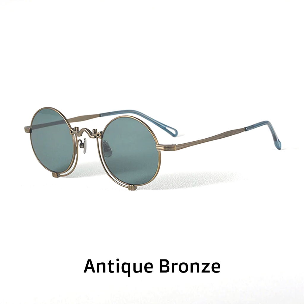 Women's Titanium Round Polarized Sunglasses UV400