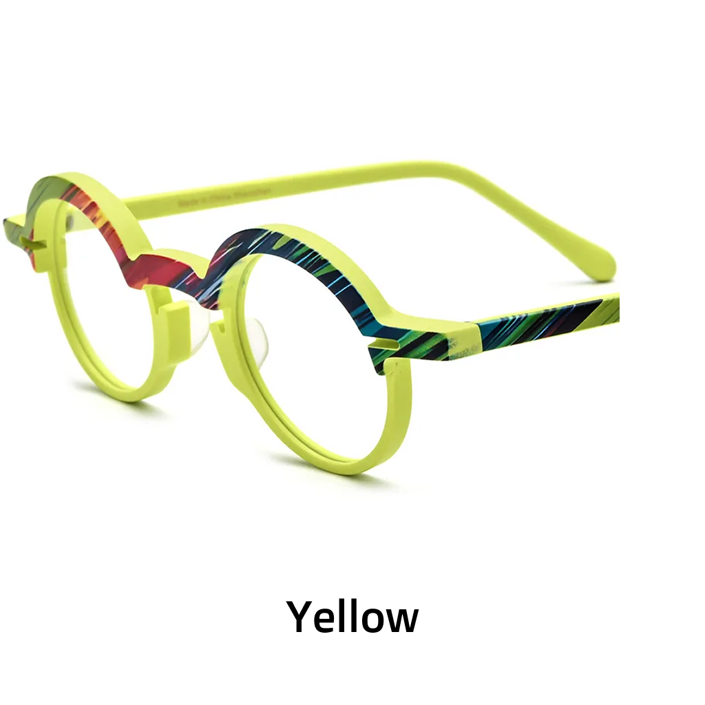 Runde Retro-Acetat-Brillenfassungen