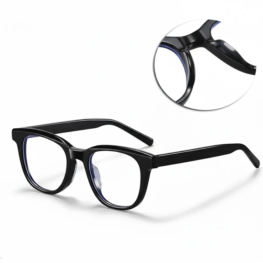 Runde Retro-Anti-Blaulicht-Brille