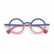 Two-Tone Titanium Round Optical Frames – Retro Unisex