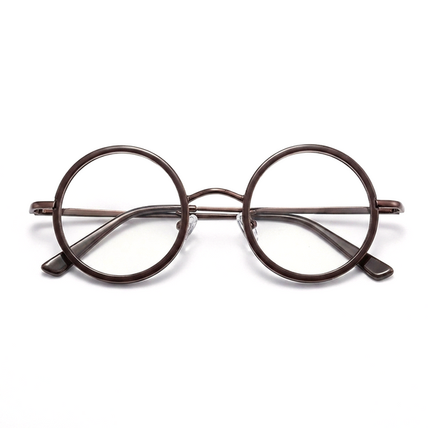 Retro Round Metal Prescription Eyeglasses