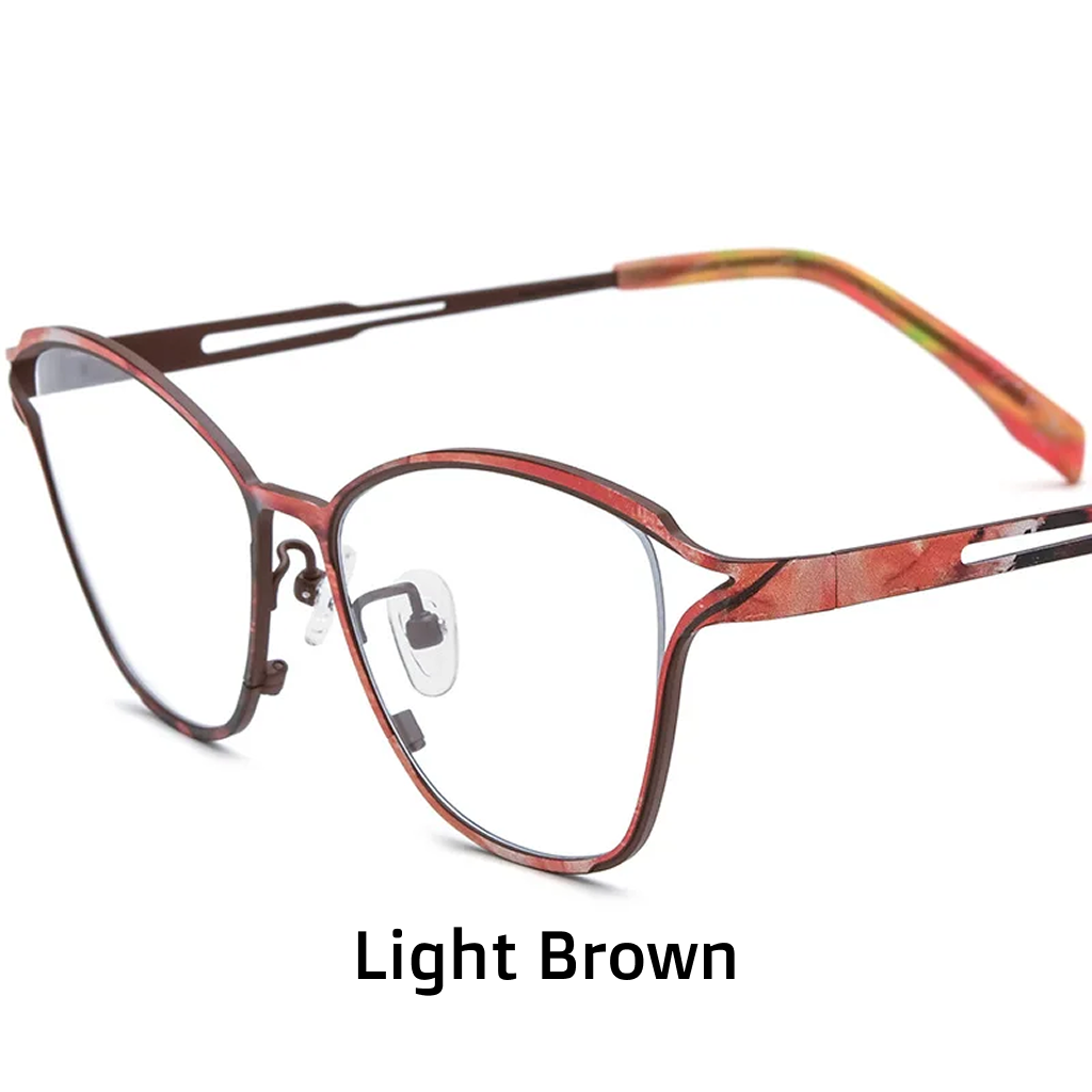 Titanium Cat Eye Optical Glasses Frame