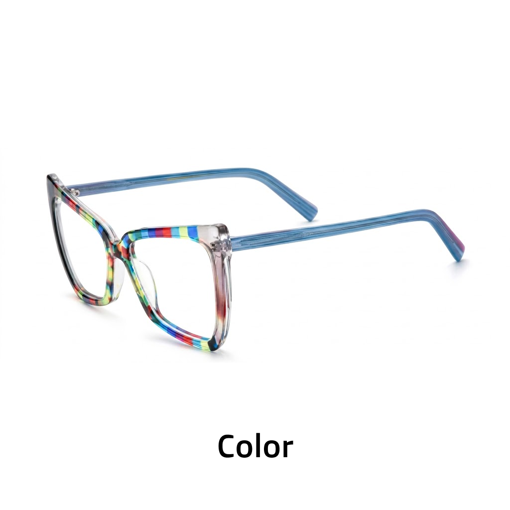 מסגרת משקפיים מרובעת של Cat Eye Acetate – לשני המינים