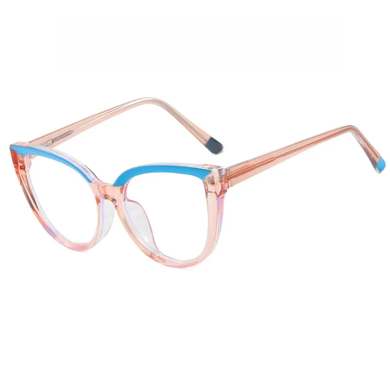 إطارات بصرية TR90 Cat Eye - نظارات طبية مضادة للضوء الأزرق للنساء