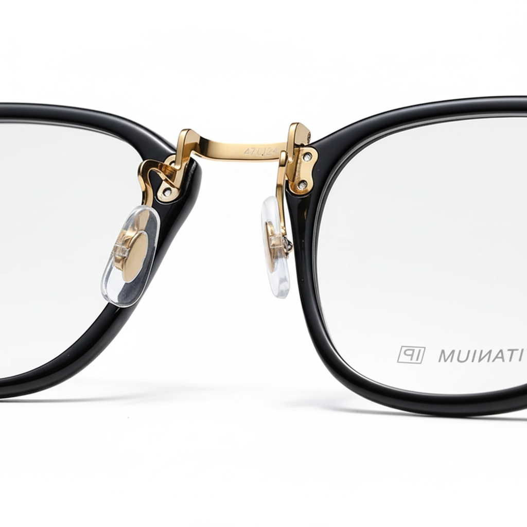 Retro Square Titanium Optical Eyeglasses Frame